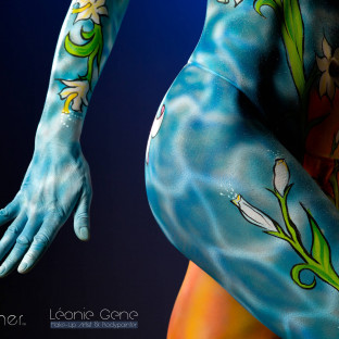 Bodypainting-Foto Close-Up / Paint by Leonie Gene